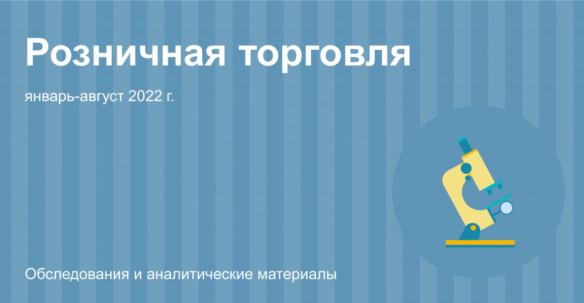 Оборот розничной торговли в Московской области в январе-августе 2022 г.